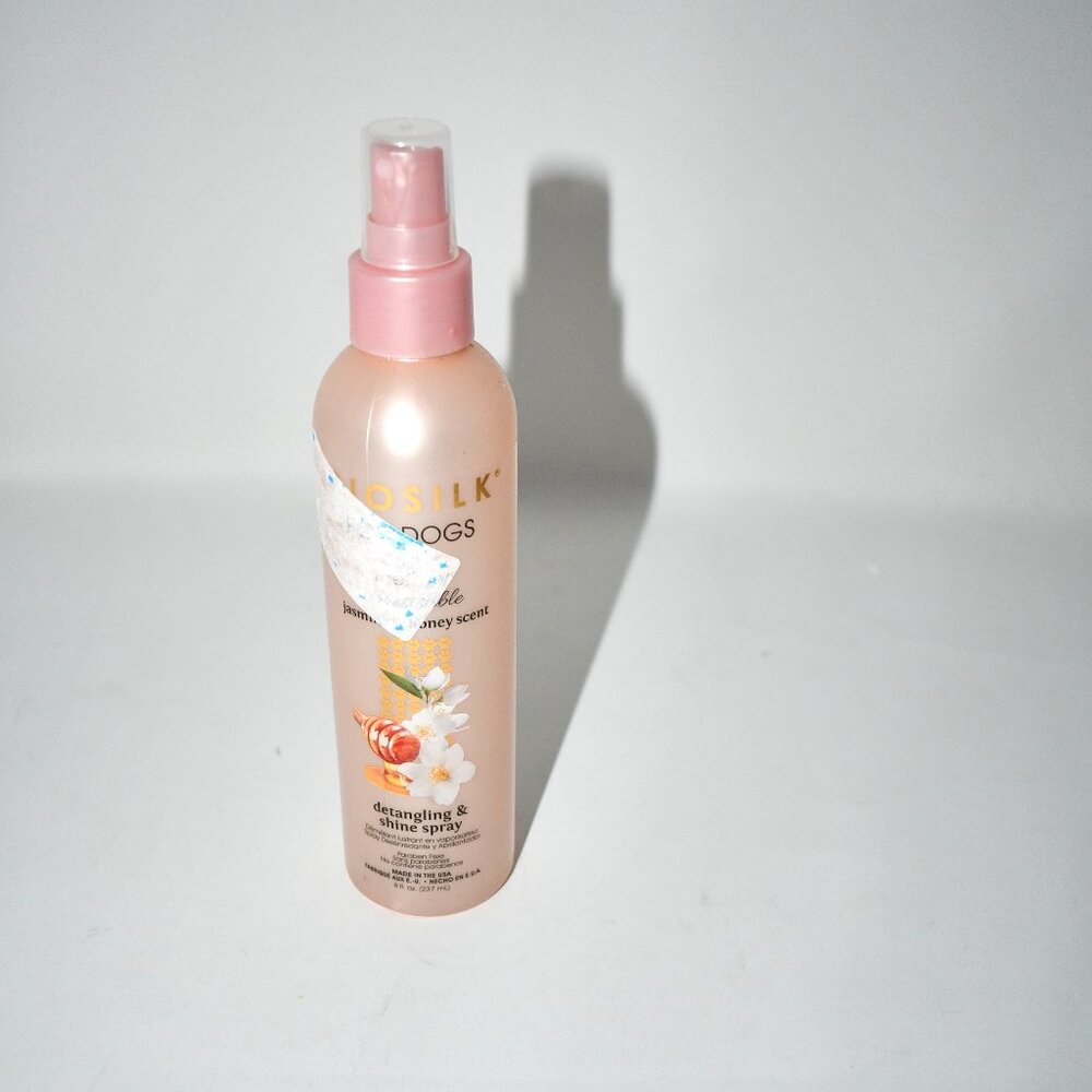 BioSilk for Dogs Silk Therapy Detangling & Shine Spray – Jasmine & Honey Scent,